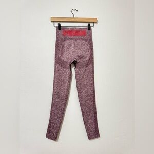 Gymshark Flex Leggings Size Small Heathered Maroon Marl Workout Lifting shaping